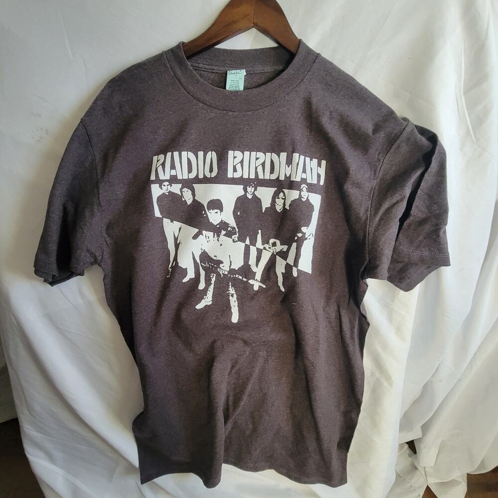 Radio Birdman  band   t shirt size  mens Large Tall heather brown